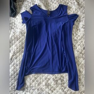 CLARA SUNWOO Royal Blue Short Sleeve Top